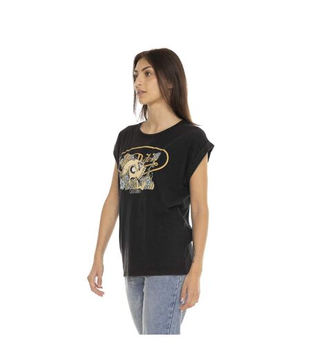 T-shirt à col rond manches courtes femme Vegetal Skull Vondutch