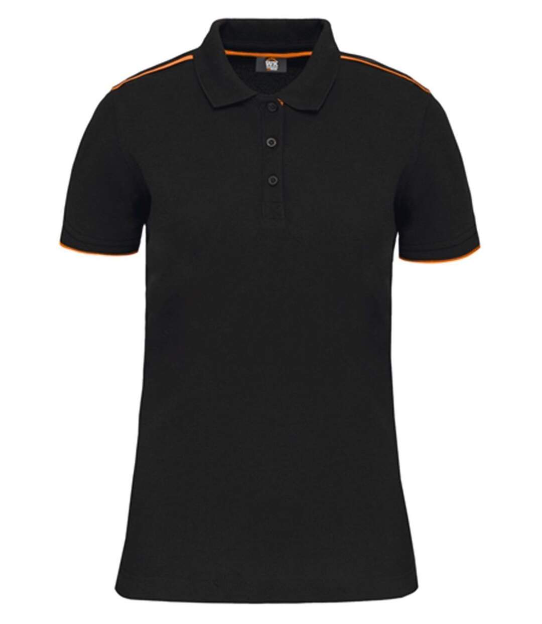 Polo professionnel DayToDay pour femme - WK271 - noir et orange