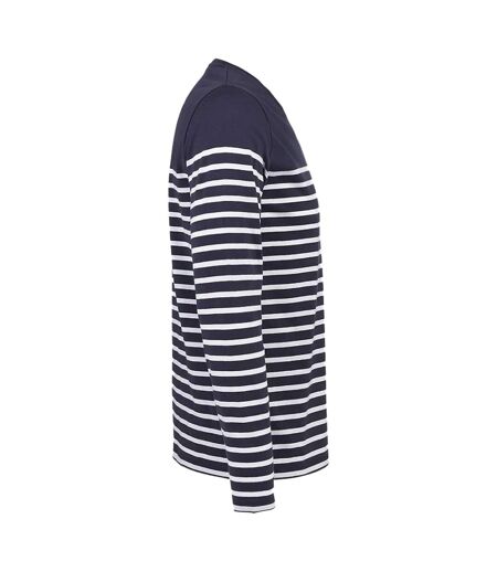 T-shirt Matelot Homme Bleu Marine Français Blanc SOLS