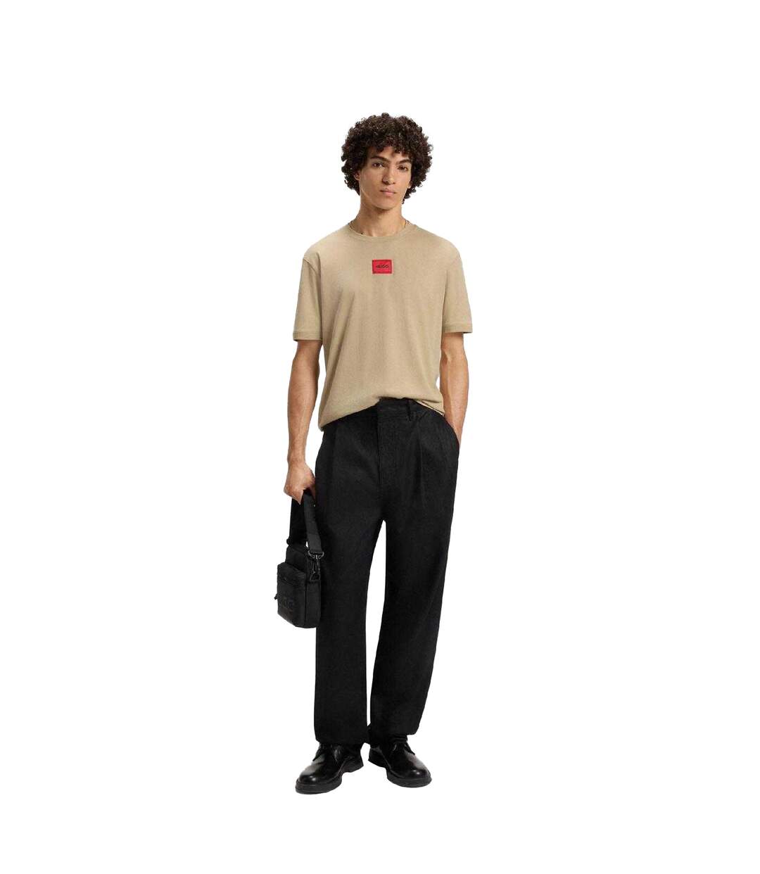 T-shirt Motif/style Logo Diragolino212 Homme Beige Hugo-1