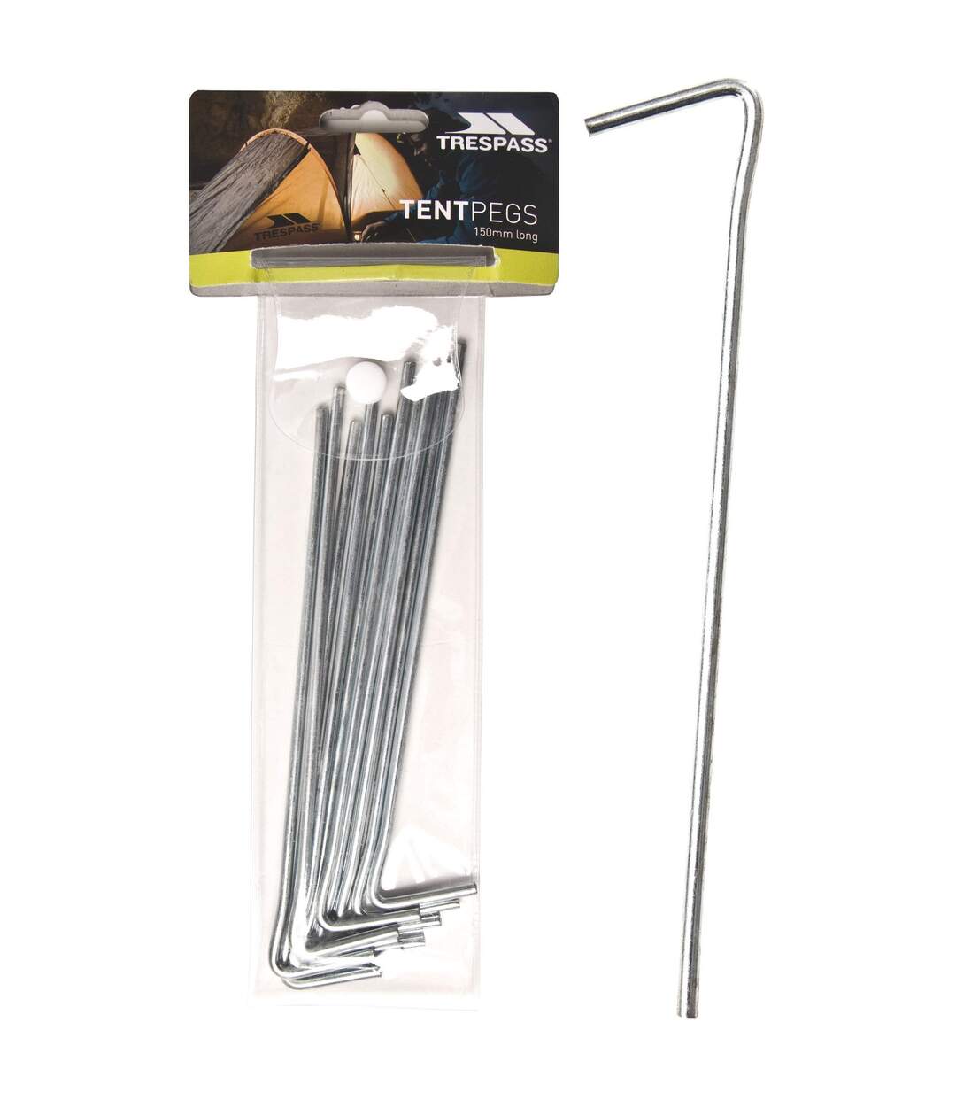 Lot de 10  Axion piquets de tente 15cm taille unique argent Trespass-3