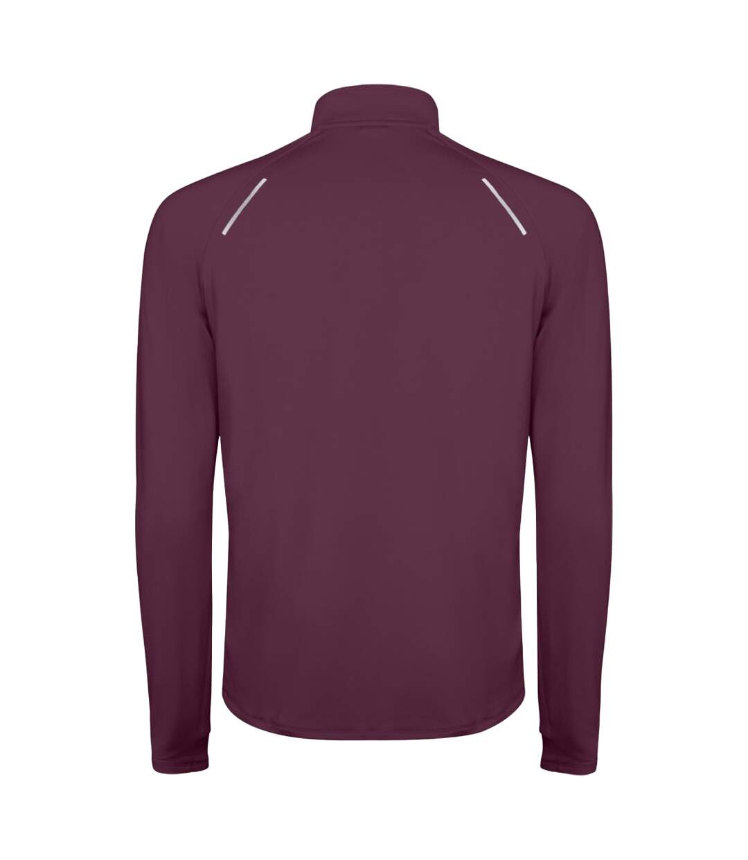 Mens estambul quarter zip long-sleeved sweatshirt plum red Roly-2