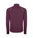 Mens estambul quarter zip long-sleeved sweatshirt plum red Roly-2