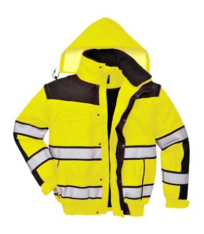 Portwest Mens High Visibility Classic All Weather Bomber Jacket (Pack of 2) (Yellow/ Black) - UTRW6879