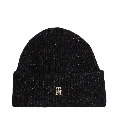 Bonnet Motif/style Scintillant Femme Noir Métallisé Tommy Hilfiger