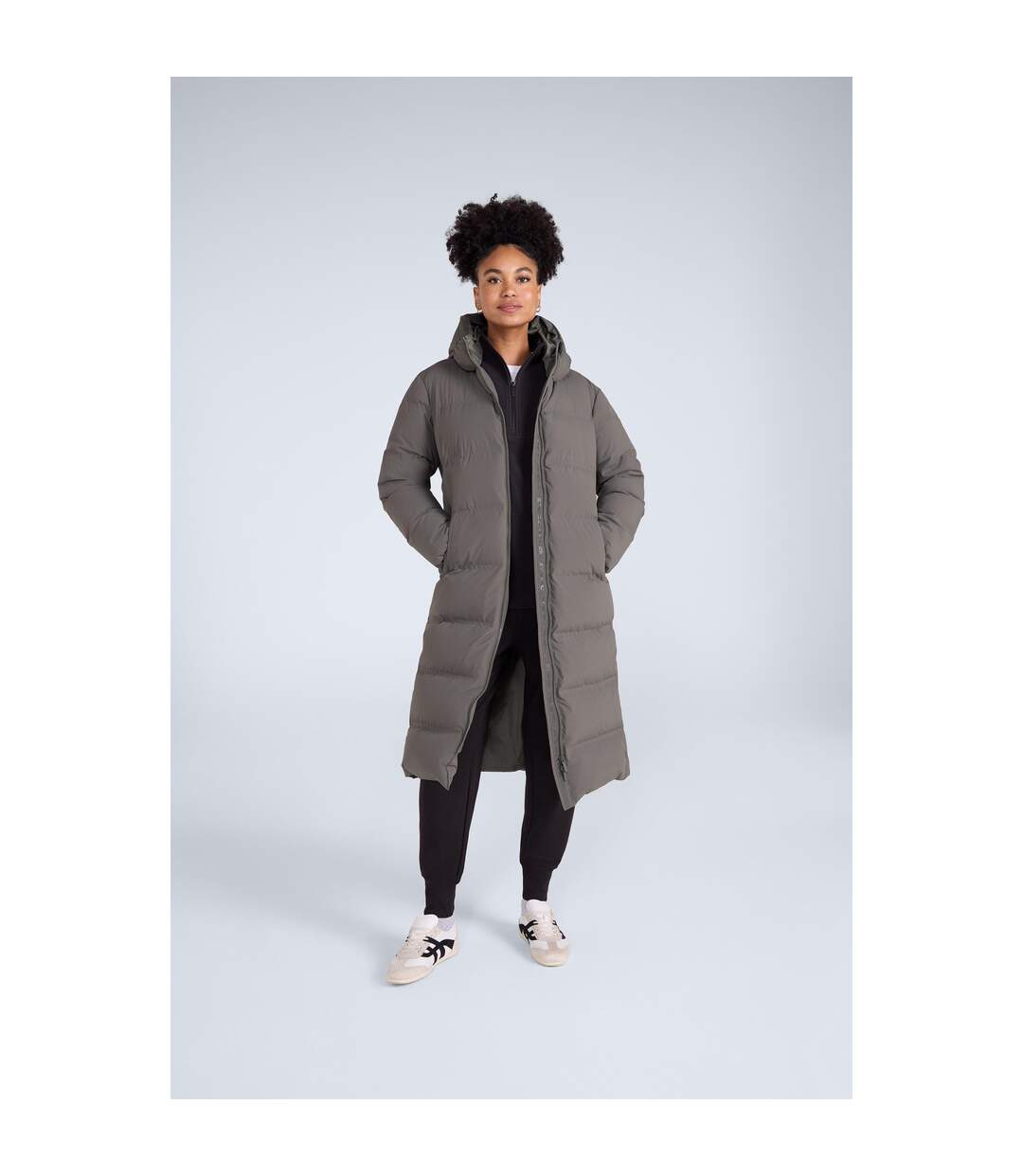 Womens/ladies Cosi Cloud Down Jacket Khaki Green Animal-1