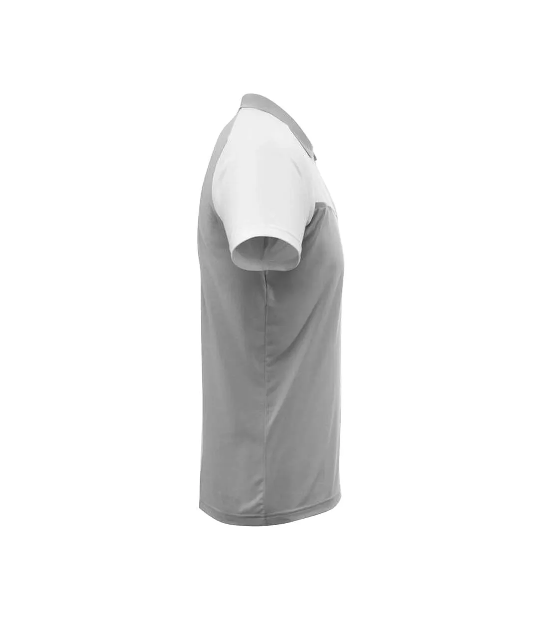 Mens Advanced Chest Pocket Polo Shirt Grey White Mascot-4