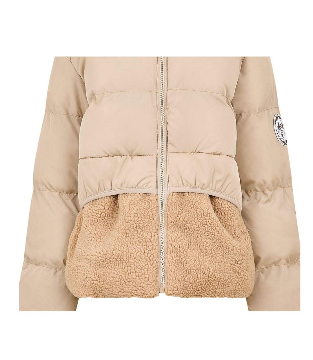 Womens/ladies Regular Puffer Jacket Cream NY Concept-3
