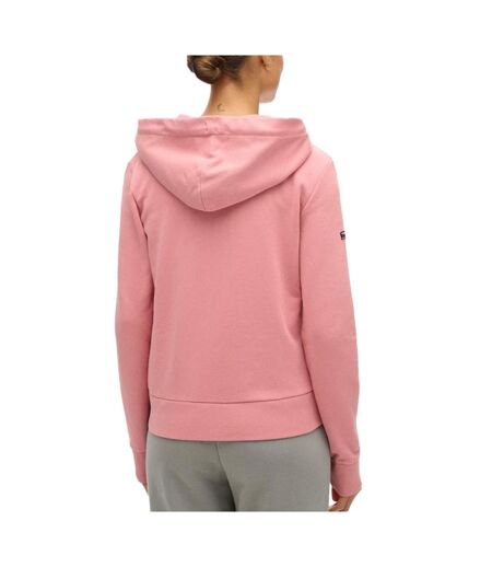 Sweat rose femme superdry plain zip hood - l