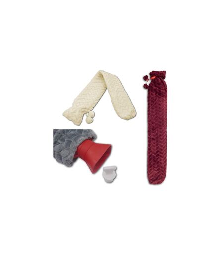 Life long hot water bottle furry cover assorted colours 2l one size one colour Universal Textiles