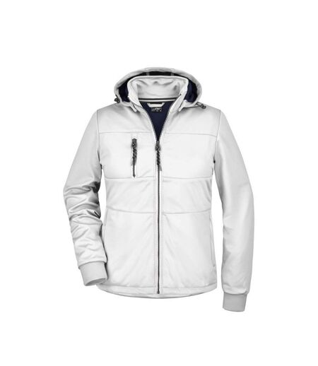 Veste Maritime Femme Blanc Bleu Marine James And Nicholson