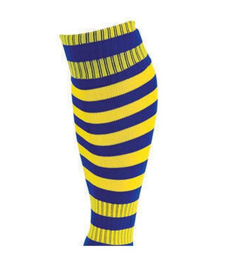 Unisex adult pro hooped football socks royal blue/yellow Precision