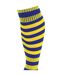 Unisex adult pro hooped football socks royal blue/yellow Precision-2