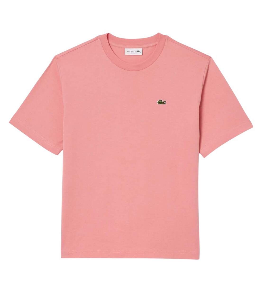 Womens/ladies Cotton Soft Relaxed Fit T-shirt Pink Lacoste-2