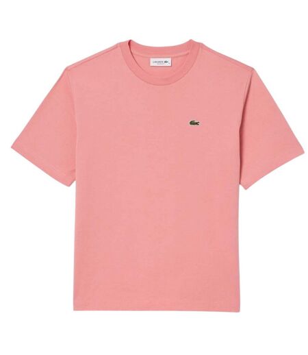Womens/ladies Cotton Soft Relaxed Fit T-shirt Pink Lacoste