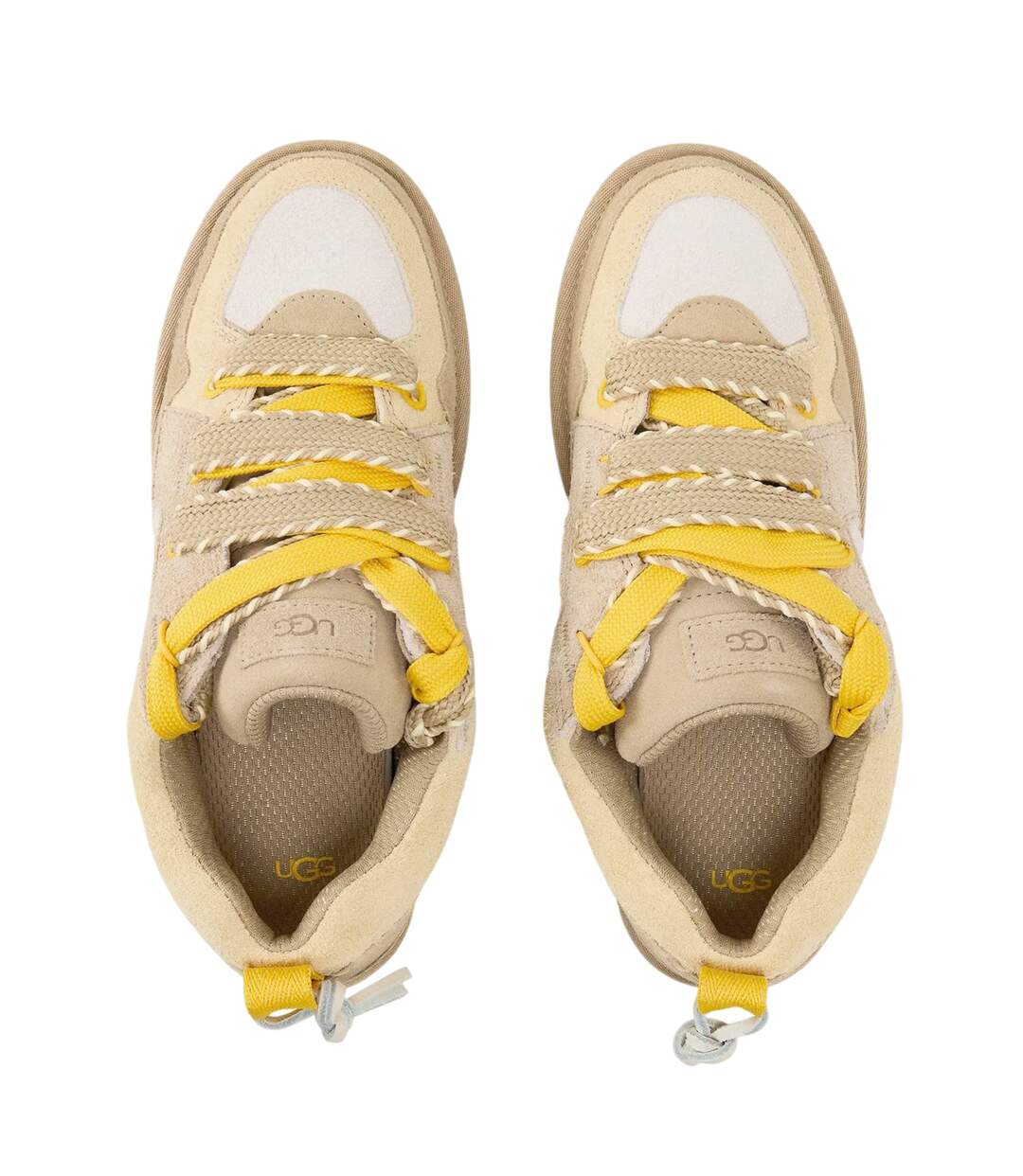 Baskets Basses En Daim À Plateforme Pour Femme Jaune Foncé UGG-3