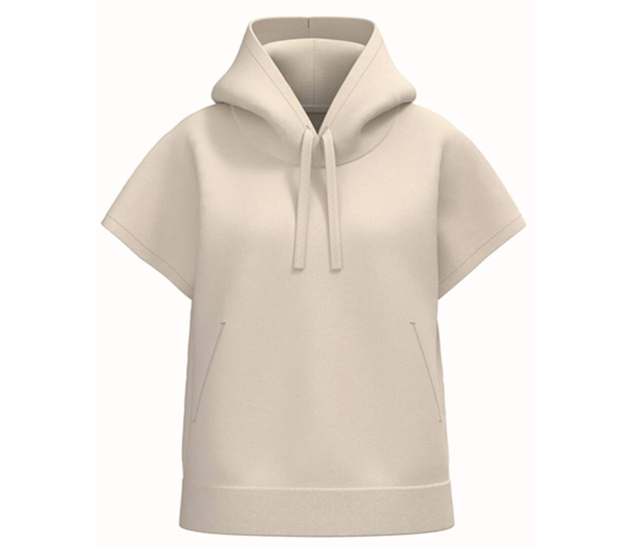 Sweat oversise à capuche - Femme - PAT446 - beige ivoire-1