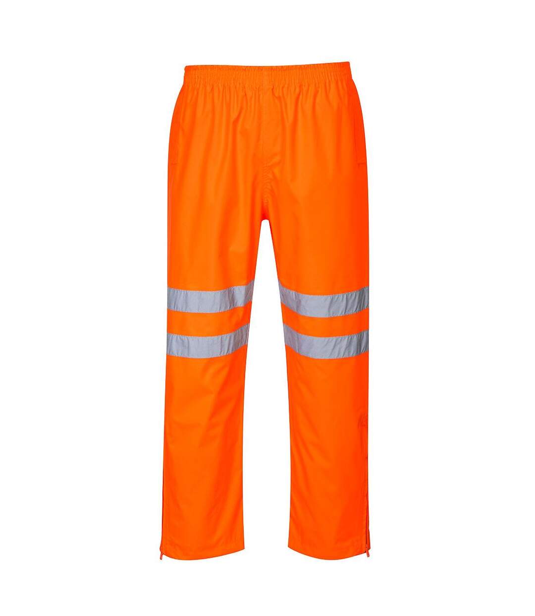 Mens hi-vis breathable rain trousers orange Portwest-1