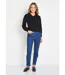 Pull fin col cravate mélange laine-3