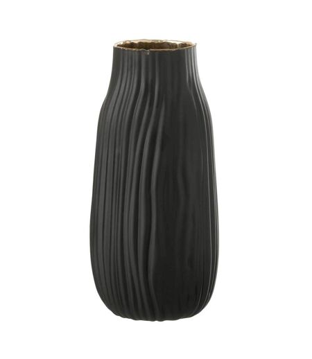 Vase à Rainures en Verre Louis 26cm Noir