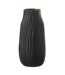 Vase à Rainures en Verre Louis 26cm Noir-1