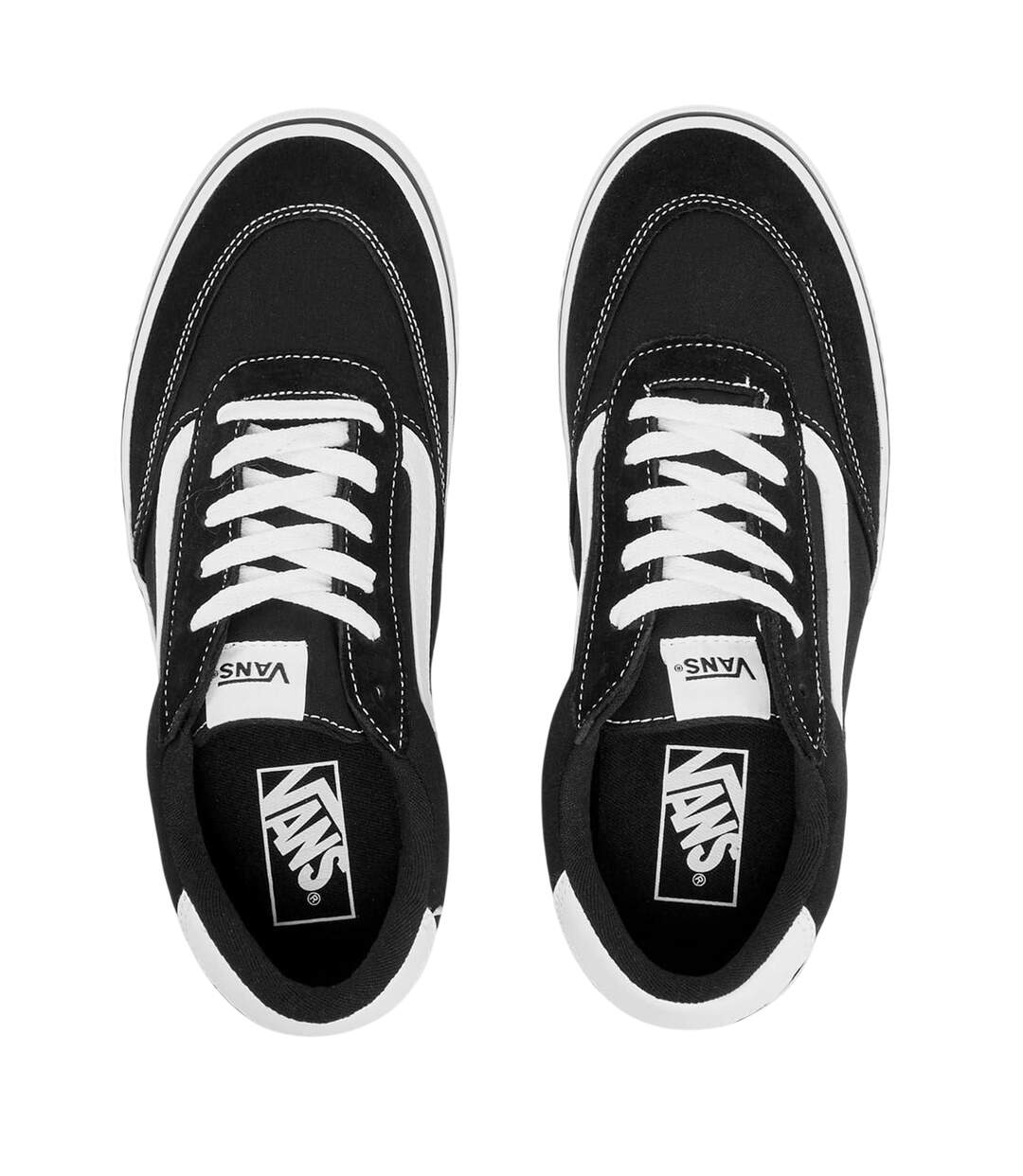 Chaussures Brooklyn Femme Noir Blanc Vans-3