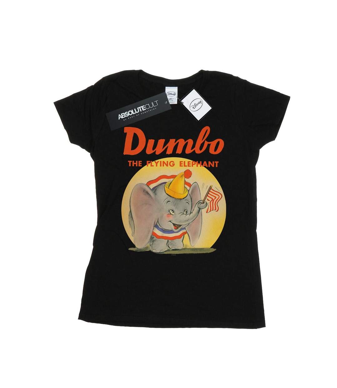 Disney T-shirt en coton Dumbo Flying Elephant Femme/Femme (Noir) - UTBI51188-1