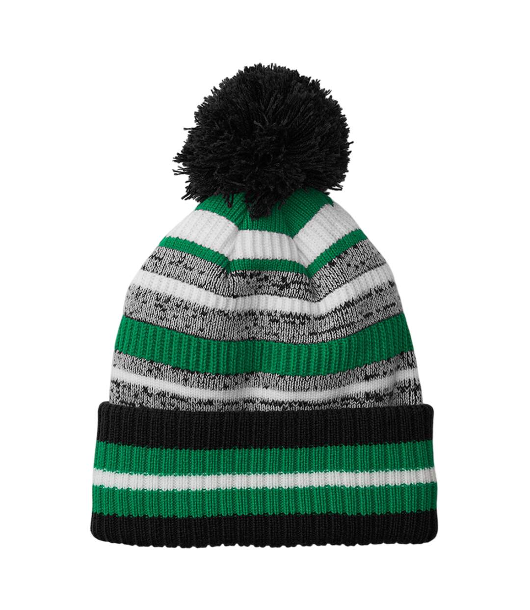 Bonnet Multi-sport Fan Adulte Noir Vert Kelly Blanc Beechfield-1