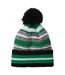 Bonnet Multi-sport Fan Adulte Noir Vert Kelly Blanc Beechfield-1