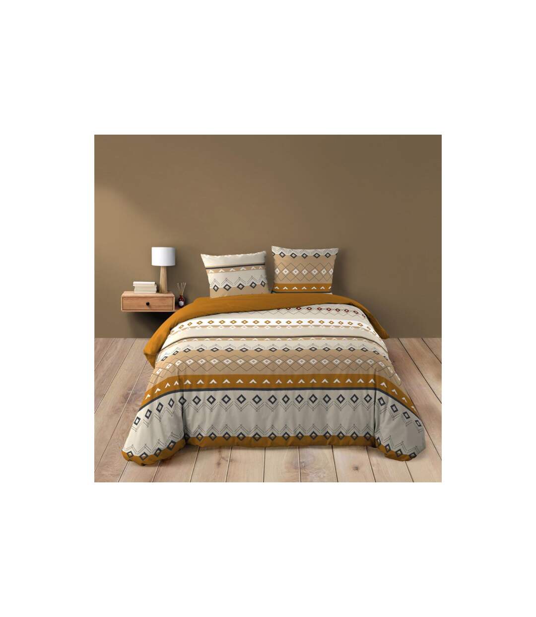 Parure de Lit 3 Pièces Xena 240x220cm Beige-1