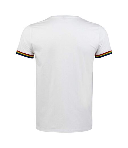 SOLS Mens Rainbow T-Shirt (White/Multicolour) - UTPC4107
