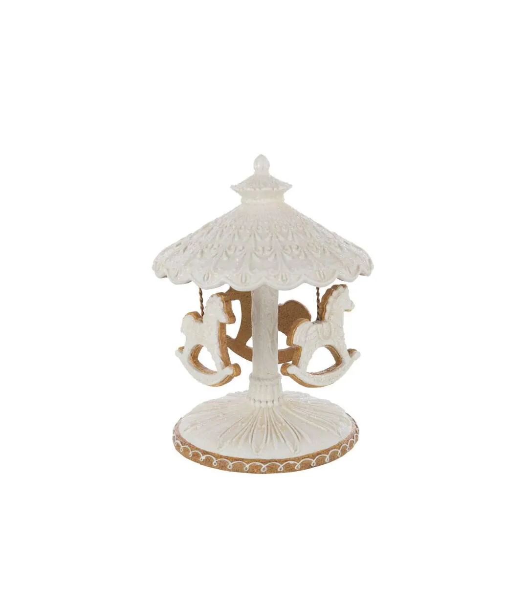 Carrousel de Chevaux Déco Danae 22cm Beige-2