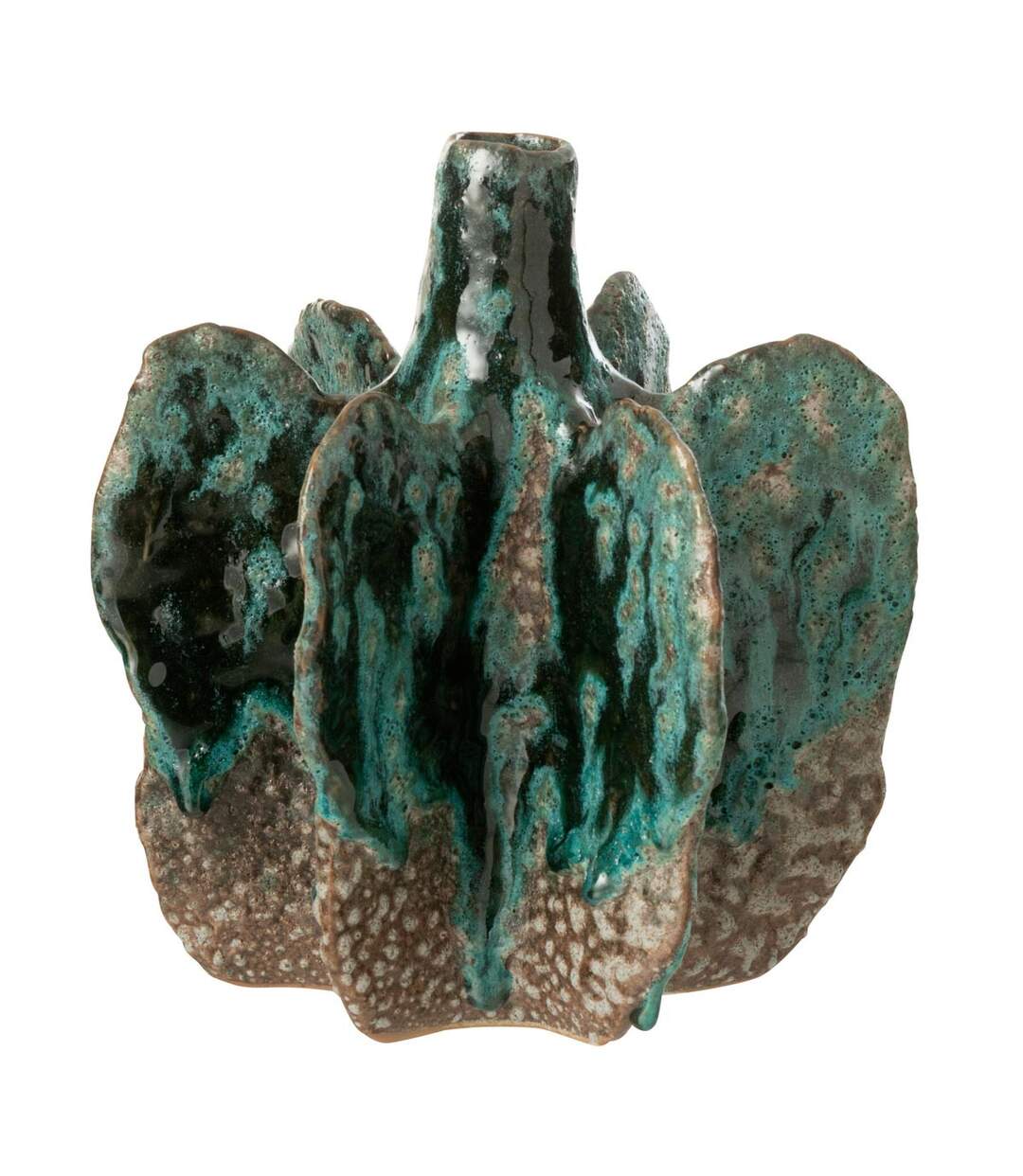 Vase Déco en Céramique Naga 20cm Bleu Azur-1