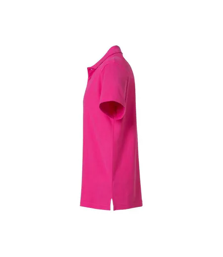 Mens Basic Polo Shirt Bright Cerise Clique
