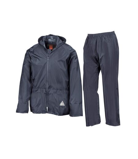 Unisex Adult Waterproof Jacket And Trousers Set Navy Result