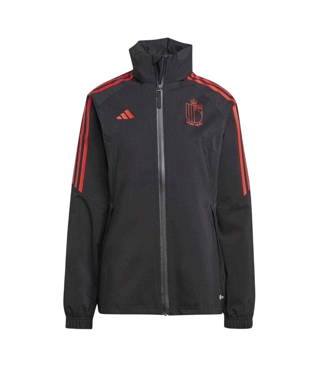 Imperméable Manches Raglan Motif/style À Rayures Belgium Femme Noir Adidas-1