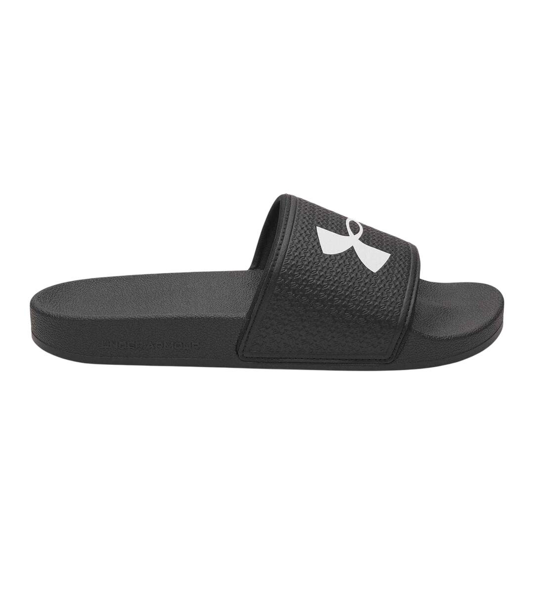 Womens/ladies Logo Sliders Black White Under Armour-1