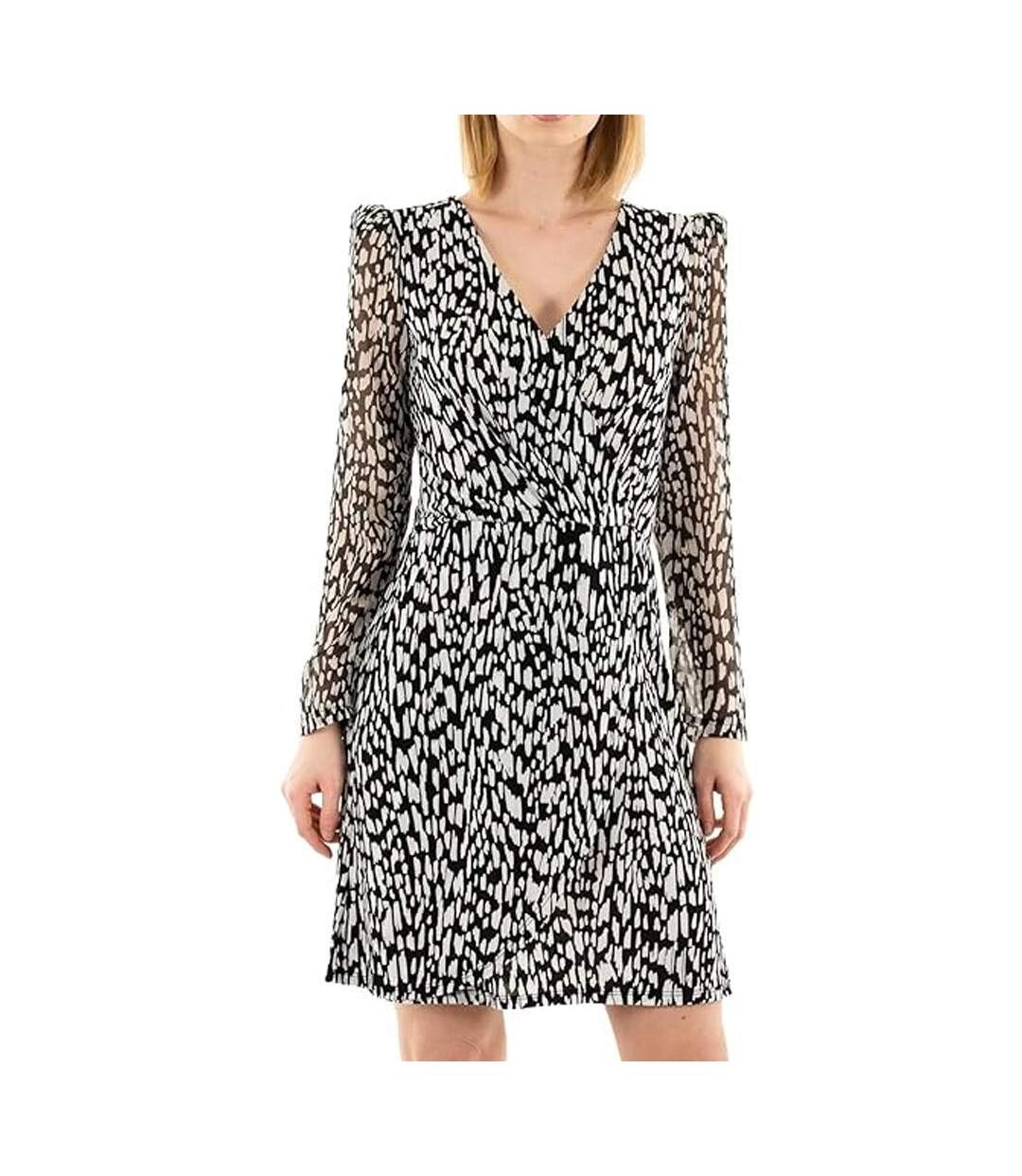 Robe Noire/Blanche à imprimés Femme Morgan LUISA - 36-1