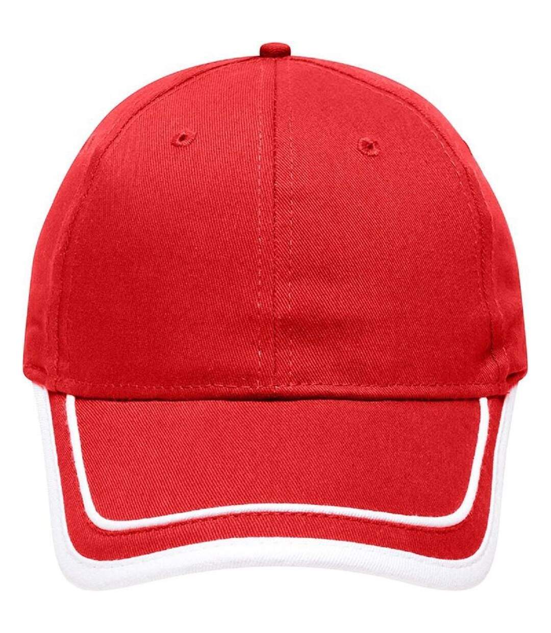 Casquette 6 panneaux coton brossé - MB6501 - rouge-1
