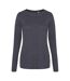 Awdis Womens/Ladies Triblend Long-Sleeved T-Shirt (Heather Charcoal)