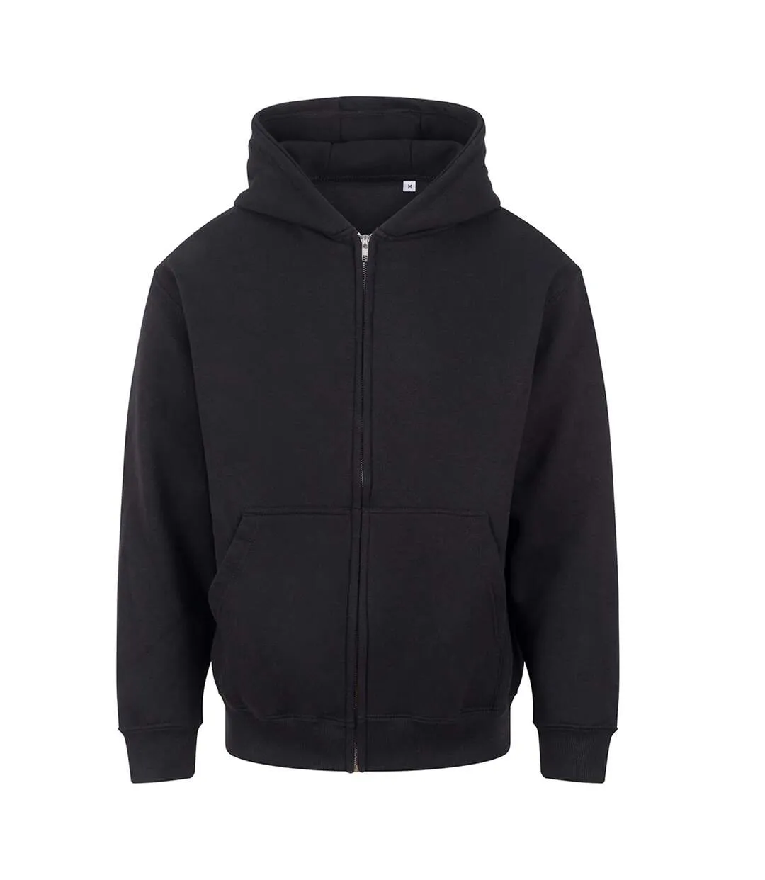Mens Vision Heavyweight Full Zip Hoodie Deep Black Awdis-1