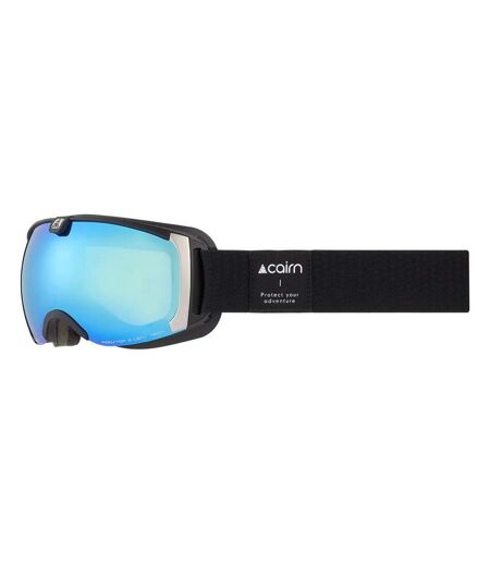 Masque de ski cairn noir avec écran miroir bleu cairn pearl spx3 mat