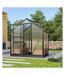 Serre de jardin en polycarbonate 4 mm et aluminium noir avec embase Venus Longueur de 131 cm