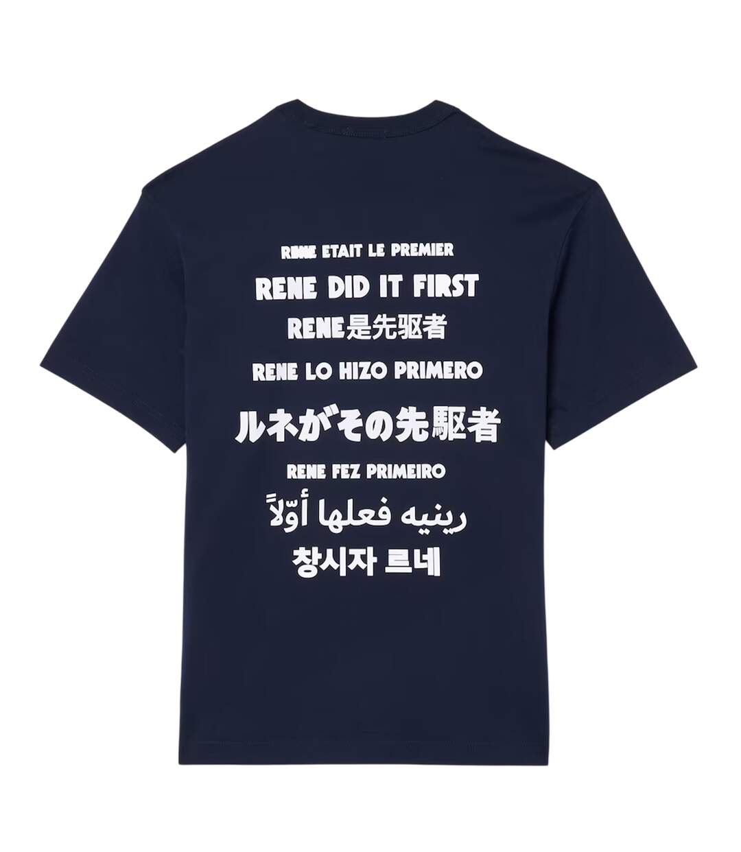 T-shirt Motif/style Imprimé Au Dos Rene Did It First Homme Bleu Marine Foncé Lacoste-2