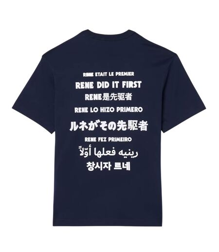 T-shirt Motif/style Imprimé Au Dos Rene Did It First Homme Bleu Marine Foncé Lacoste