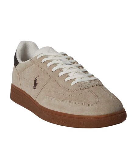 Baskets Motif/style Logo Brodé Homme Blanc Marron Pâle Ralph Lauren