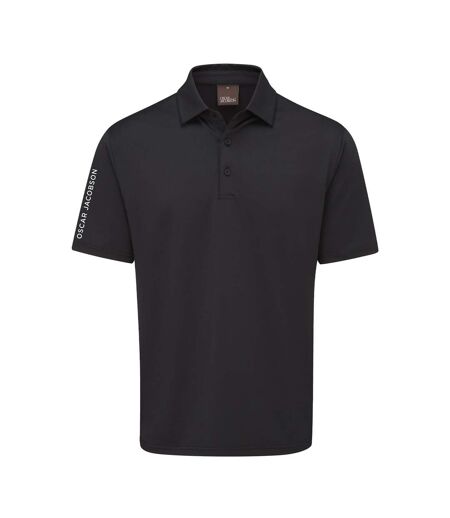 Mens bullock polo shirt black Oscar Jacobson