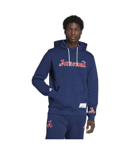 Sweat À Capuche Motif/style Arsenal Fc Homme Bleu Indigo Adidas
