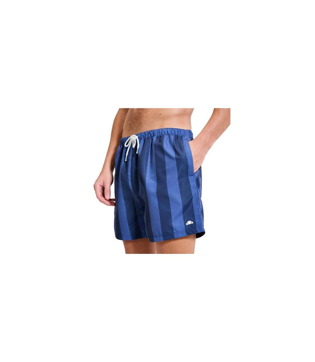 Mens Staziona Vertical Stripe Swim Shorts Navy Ellesse-1
