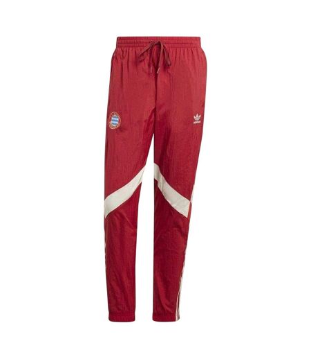 Mens Bayern Munich Tracksuit Bottoms Maroon Adidas